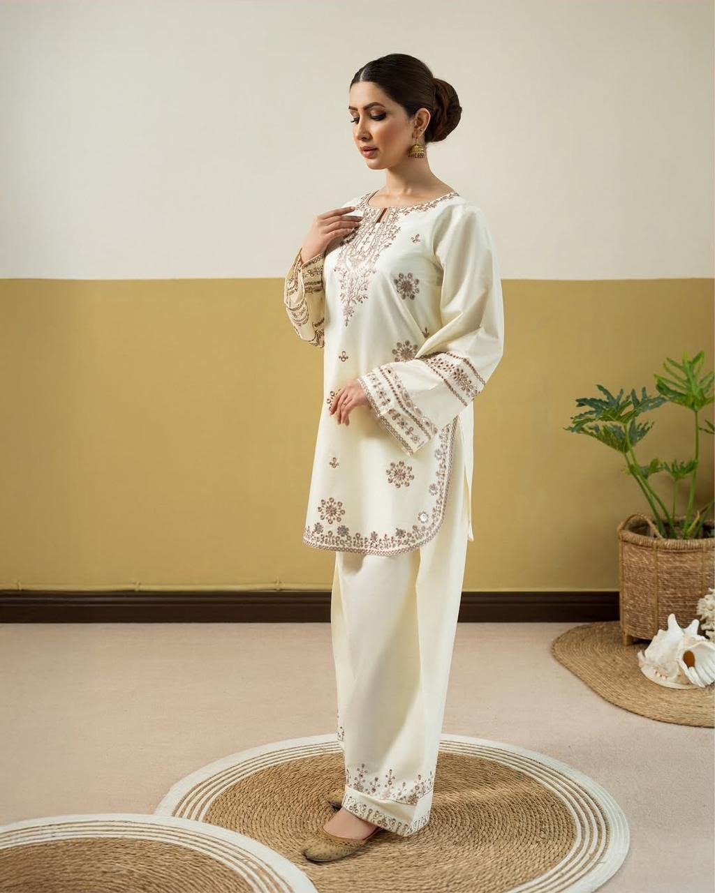 White - Lawn 2PC Embroidery