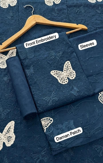 Lawn butterfly 2 PC chikankari with sequins Zinc