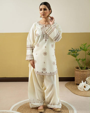 White - Lawn 2PC Embroidery