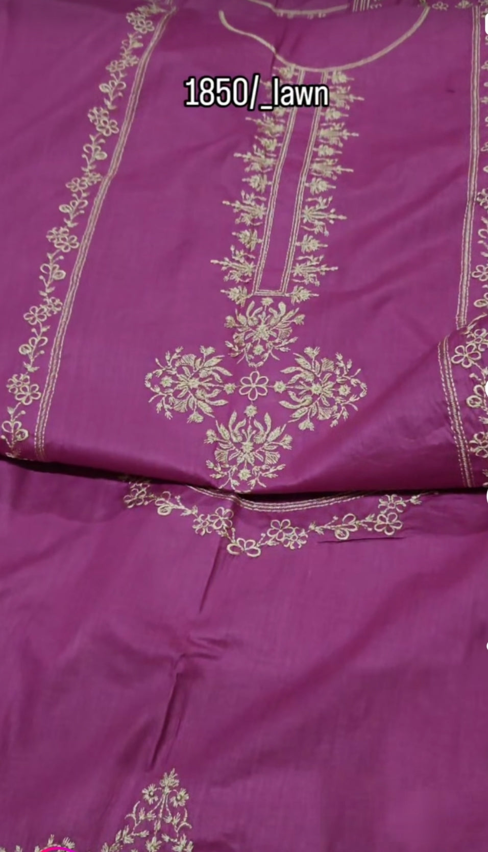 Lawn 2 Pc Embroidery-T pink